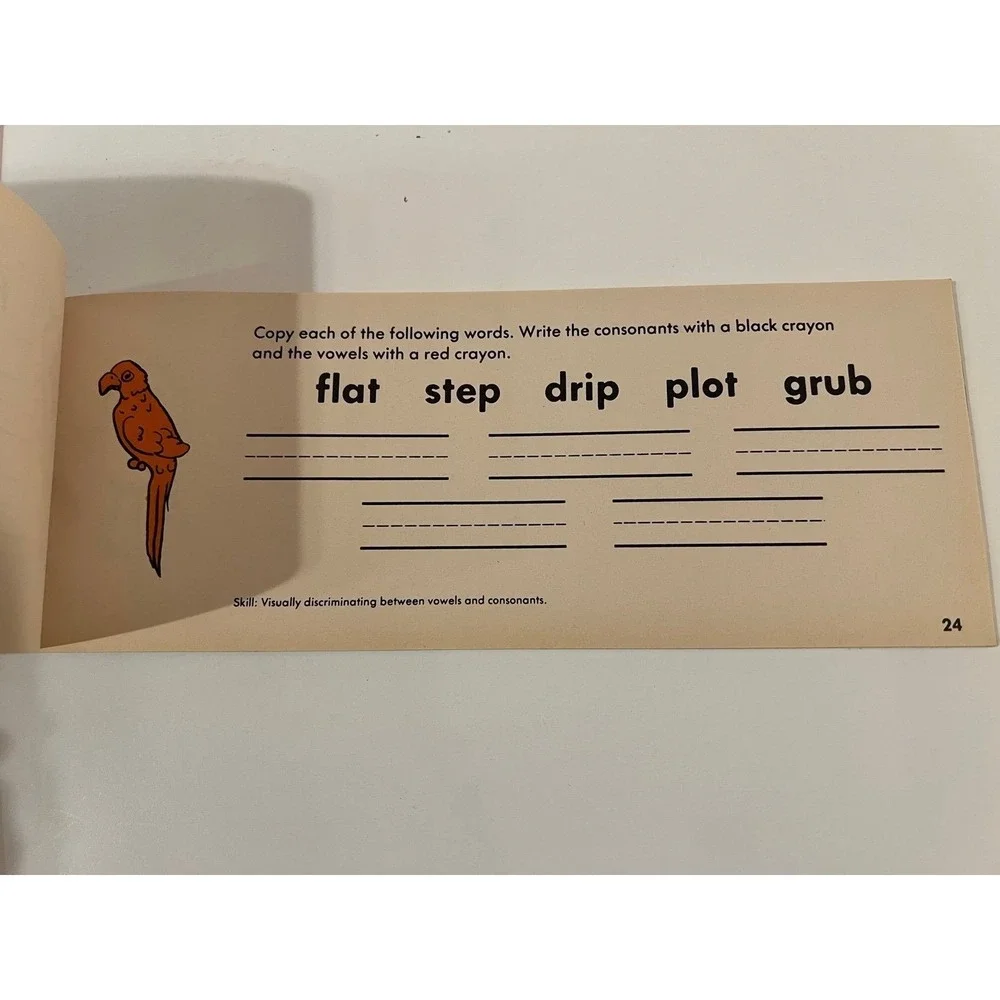 Children's letter and spelling practice books